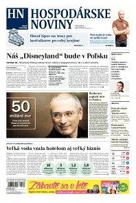 Obálka e-magazínu Hospodárske noviny 29.07.2014