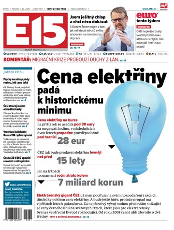 Obálka e-magazínu E15 5.10.2015