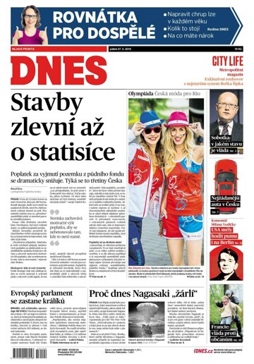 Obálka e-magazínu MF Dnes 27.5.2016