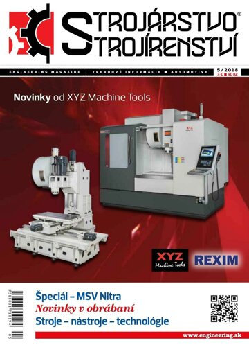 Obálka e-magazínu STROJÁRSTVO/STROJÍRENSTVÍ 5/2018