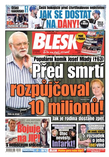 Obálka e-magazínu Blesk 15.5.2018