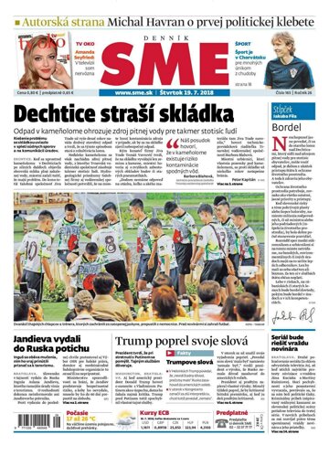 Obálka e-magazínu SME 19.7.2018