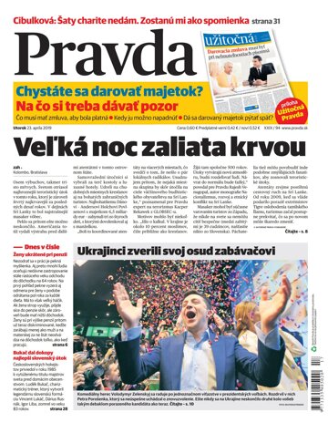 Obálka e-magazínu Pravda 23. 4. 2019