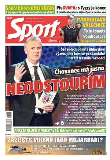Obálka e-magazínu Sport 6.6.2019