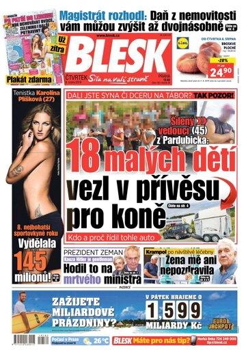 Obálka e-magazínu Blesk 8.8.2019