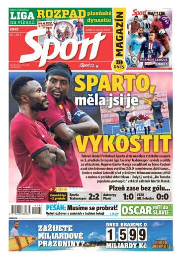 Obálka e-magazínu Sport 9.8.2019