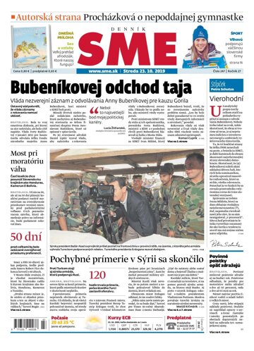 Obálka e-magazínu SME 23.10.2019