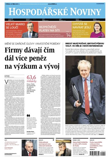 Obálka e-magazínu Hospodářské noviny 210 - 30.10.2019