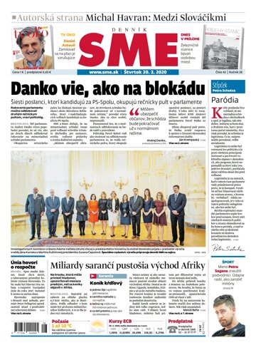 Obálka e-magazínu SME 20.2.2020