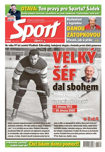 Obálka e-magazínu Sport 21.3.2020