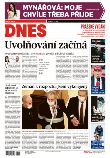 Obálka e-magazínu MF Dnes 12.11.2020