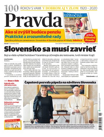 Obálka e-magazínu Pravda 15. 12. 2020