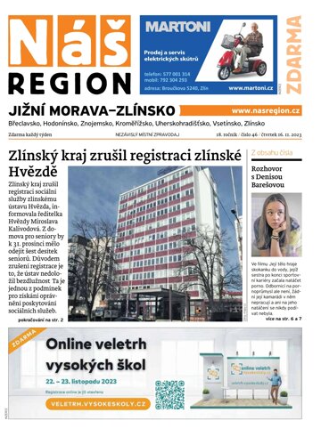 Obálka e-magazínu Náš Region - Jižní Morava/Zlínsko 46/2023