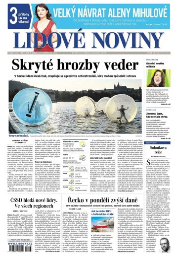 Obálka e-magazínu Lidové noviny 18.7.2015