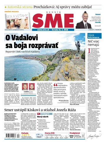 Obálka e-magazínu SME 21.3.2018