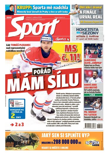 Obálka e-magazínu Sport 2.5.2018