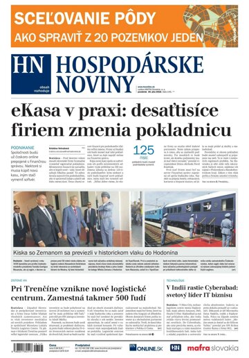 Obálka e-magazínu Hospodárske noviny 30.07.2018