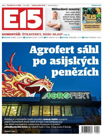 Obálka e-magazínu E15 15.8.2019