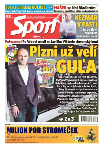 Obálka e-magazínu Sport 19.12.2019