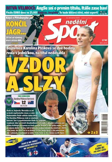 Obálka e-magazínu Nedělní Sport 11.7.2021