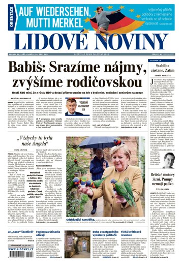 Obálka e-magazínu Lidové noviny 25.9.2021