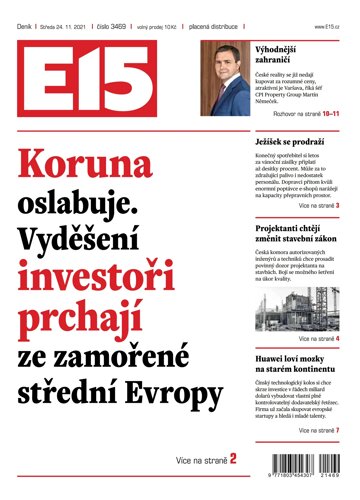 Obálka e-magazínu E15 24.11.2021
