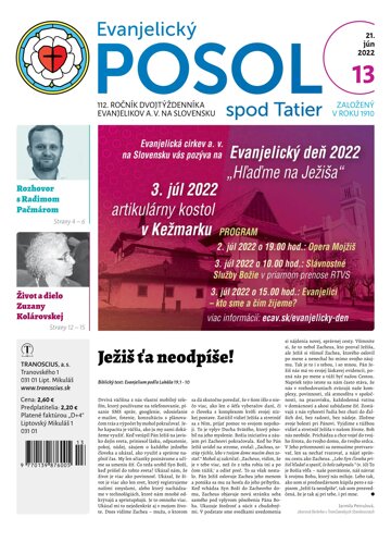 Obálka e-magazínu Evanjelický posol spod Tatier 13/2022