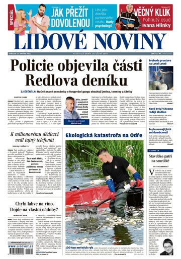 Obálka e-magazínu Lidové noviny 17.8.2022