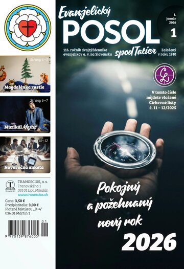 Obálka e-magazínu Evanjelický posol spod Tatier 1/2026