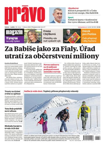 Obálka e-magazínu Deník Právo 28.2.2026