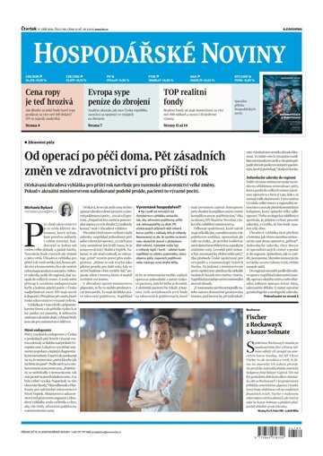 Obálka e-magazínu Hospodářské noviny 180 - 17.9.2026