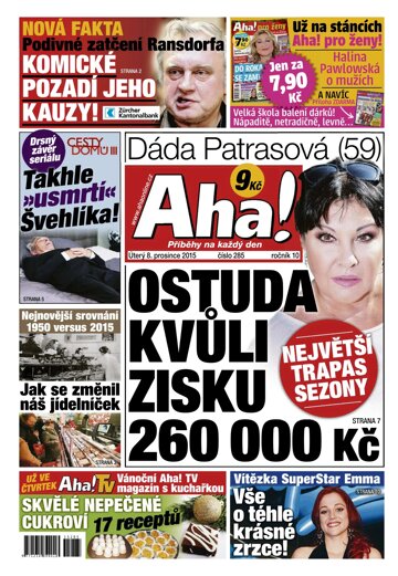 Obálka e-magazínu AHA! 8.12.2015