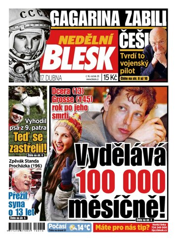 Obálka e-magazínu Nedělní Blesk 17.4.2016