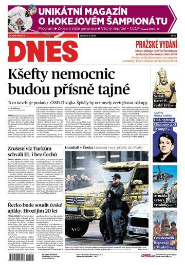 Obálka e-magazínu MF Dnes 5.5.2016