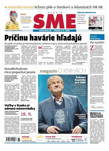 Obálka e-magazínu SME 9.9.2016