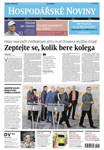 Obálka e-magazínu Hospodářské noviny 201 - 17.10.2016