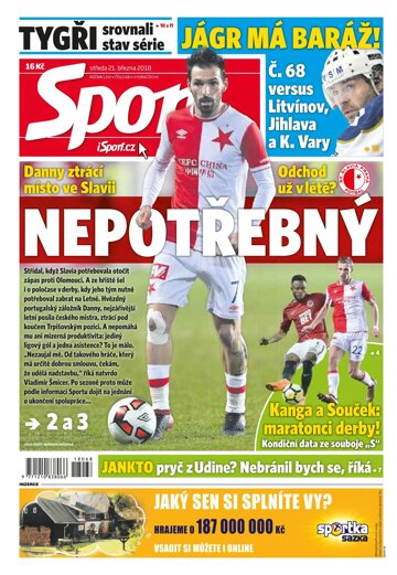 Obálka e-magazínu Sport 21.3.2018