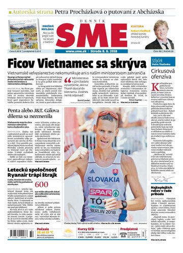 Obálka e-magazínu SME 8.8.2018