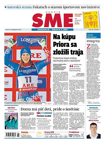 Obálka e-magazínu SME 9.2.2019