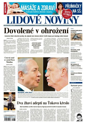 Obálka e-magazínu Lidové noviny 10.4.2019