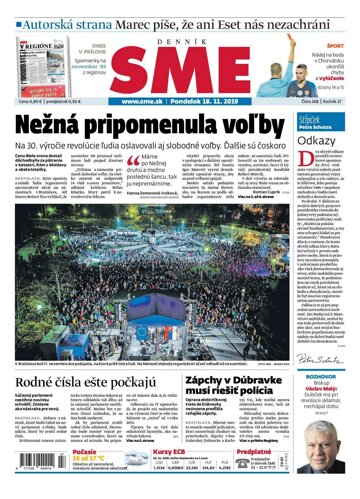 Obálka e-magazínu SME 18.11.2019