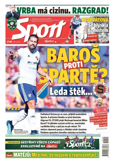 Obálka e-magazínu Sport 14.12.2019