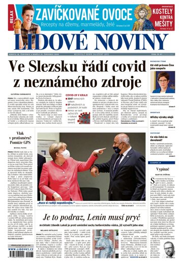 Obálka e-magazínu Lidové noviny 18.7.2020