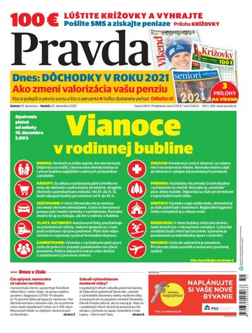 Obálka e-magazínu Pravda 19. 12. 2020