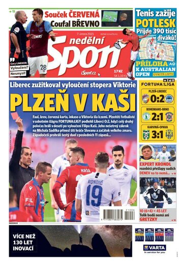 Obálka e-magazínu Nedělní Sport 7.2.2021
