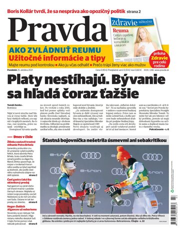 Obálka e-magazínu Pravda Dennik 25. 10. 2021
