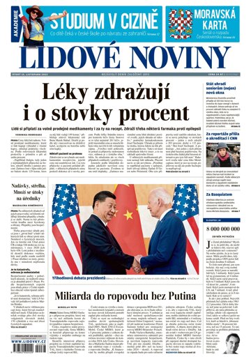 Obálka e-magazínu Lidové noviny 15.11.2022