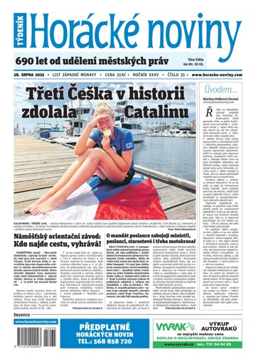 Obálka e-magazínu Horácké Noviny 35/2025