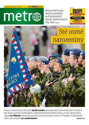 Obálka e-magazínu deník METRO 29.10.2026