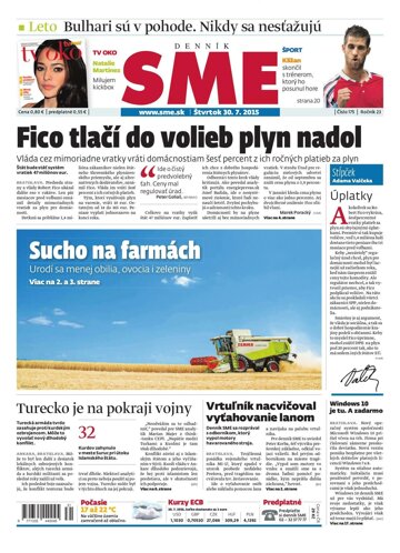 Obálka e-magazínu SME 30.7.2015